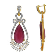 Swarovski crystal red earrings