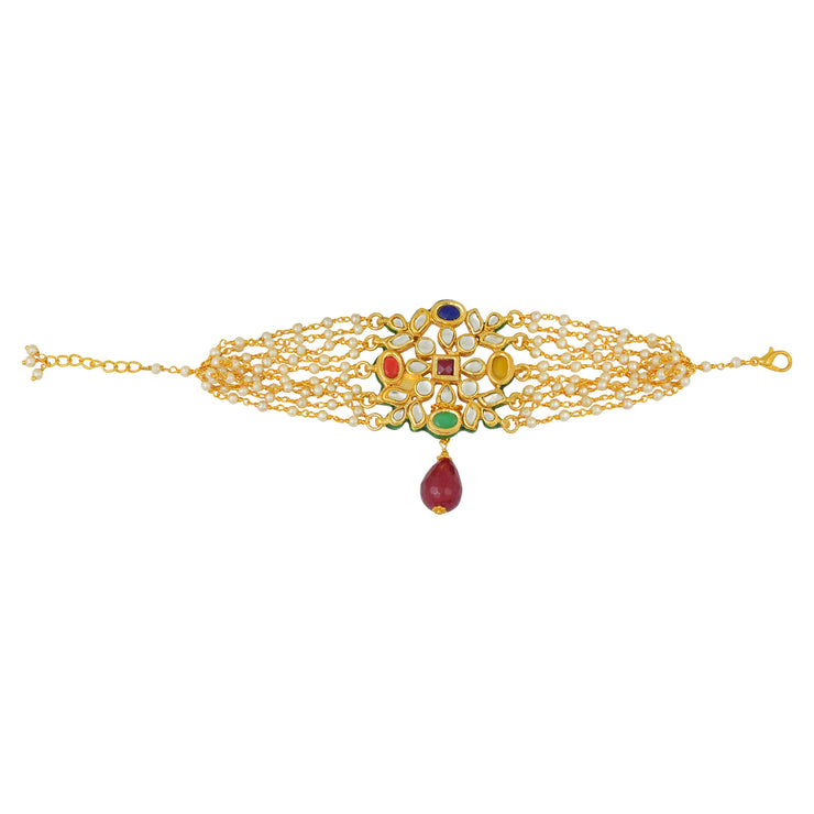 Navratna Pearl Bracelet