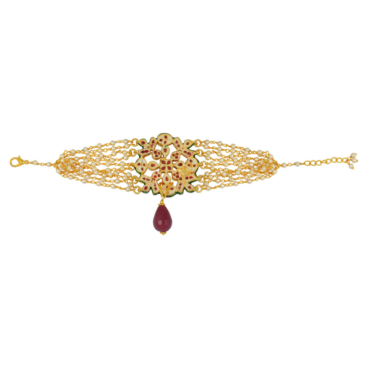 Navratna Pearl Bracelet