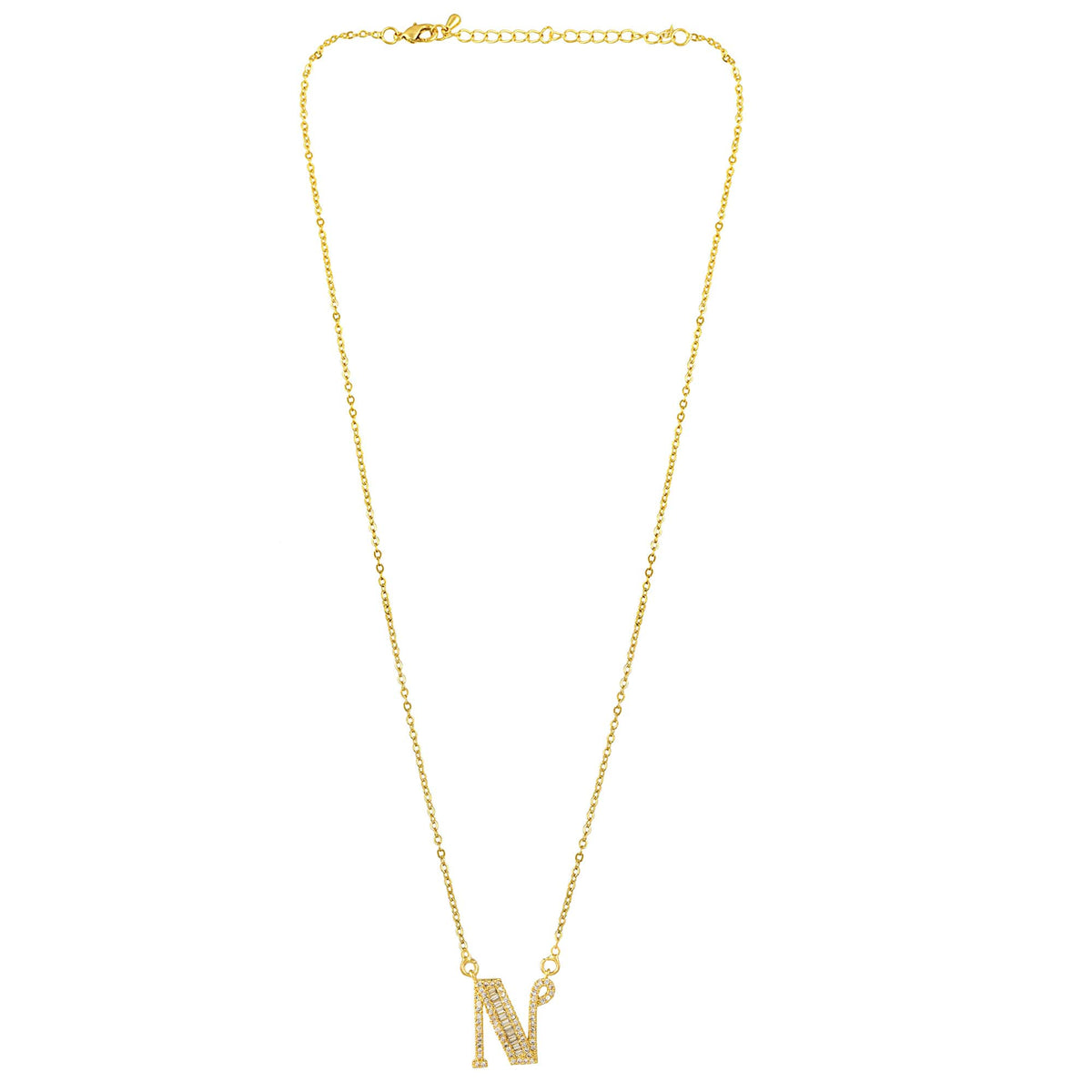 Letter N Swarovski Necklace
