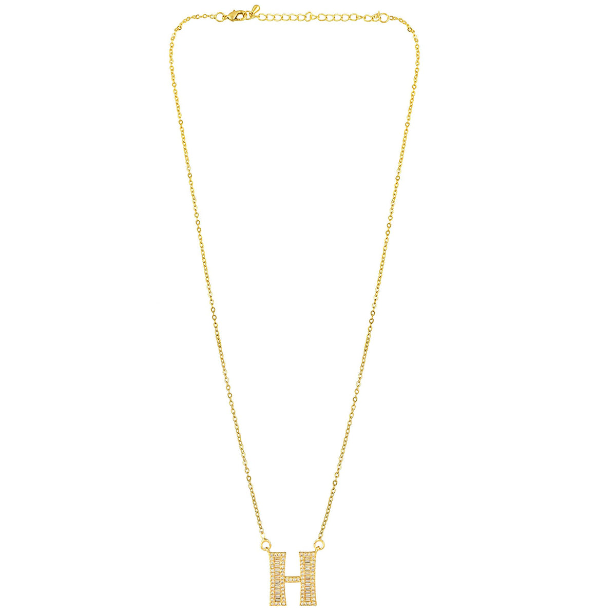 Letter H Swarovski Necklace