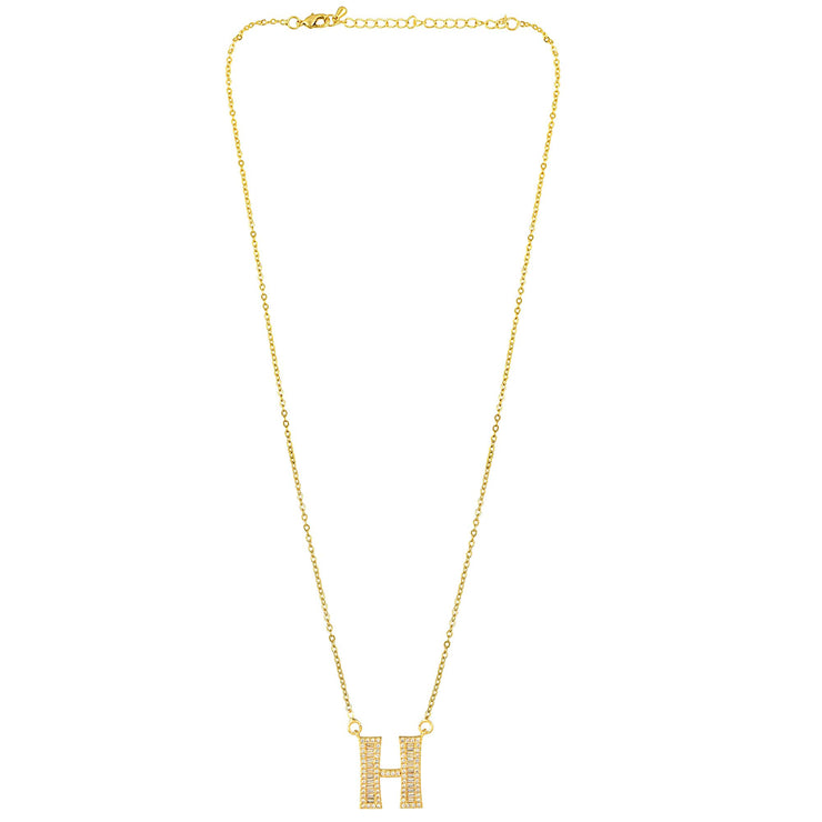 Letter H Swarovski Necklace