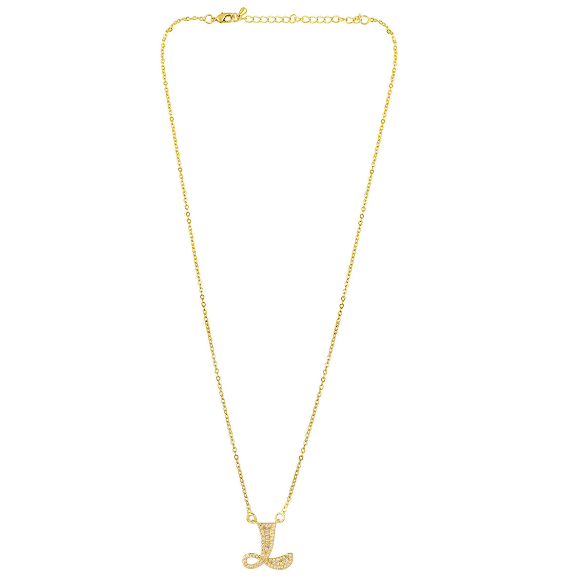 Letter L Swarovski Necklace