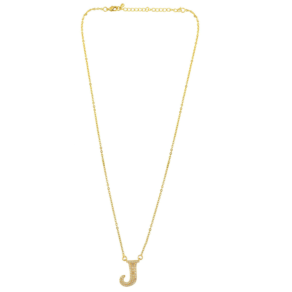 Letter J Swarovski Necklace