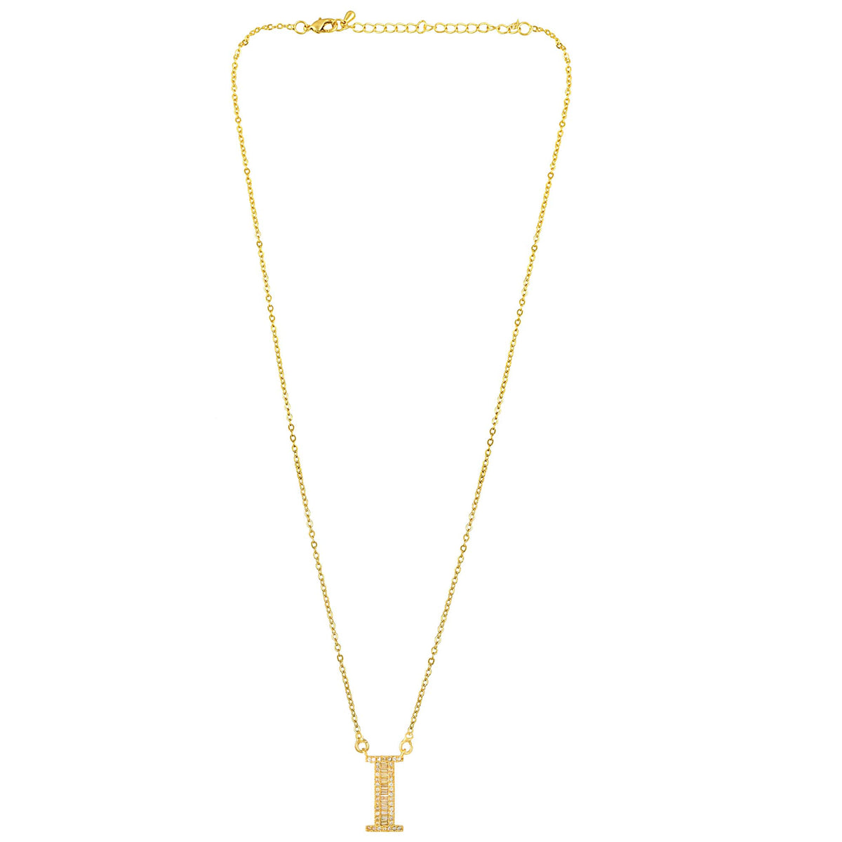 Letter I Swarovski Necklace