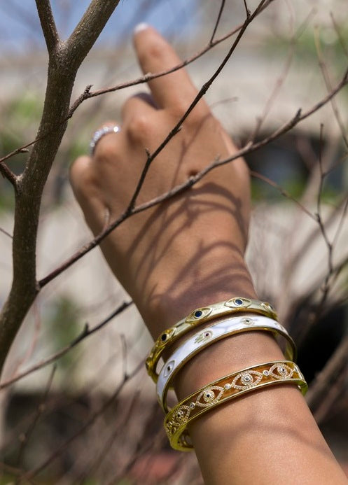 Two Layered Blue Eye Bracelet