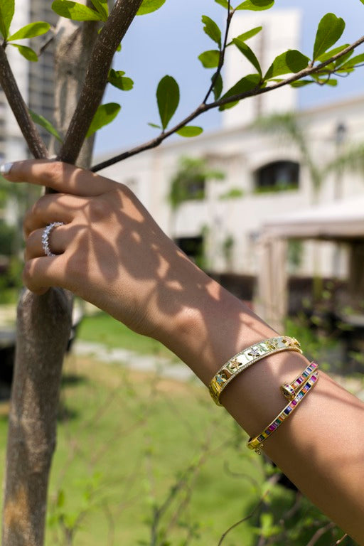Multicoloured Swarovski Nail Bracelet