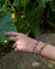 Baguette Rainbow Multi Color Bracelet