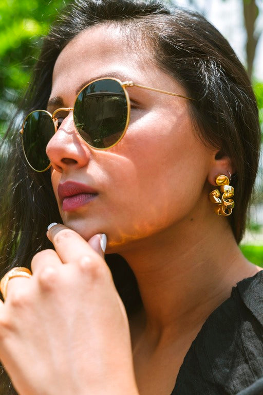 Spiral Gold Hoop Earrings