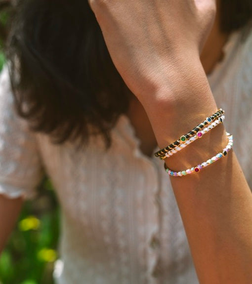 Multicolored Pop Cuff Bracelet