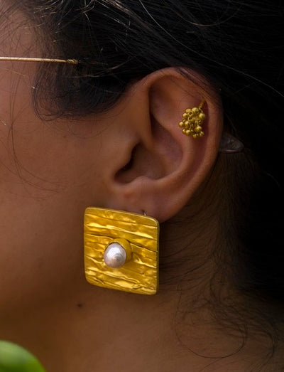 Mother Of Pearl LV Studs – Matree by Neha Wahi