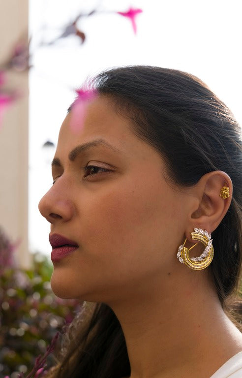 Swirl Tennis Swarovski Earrings